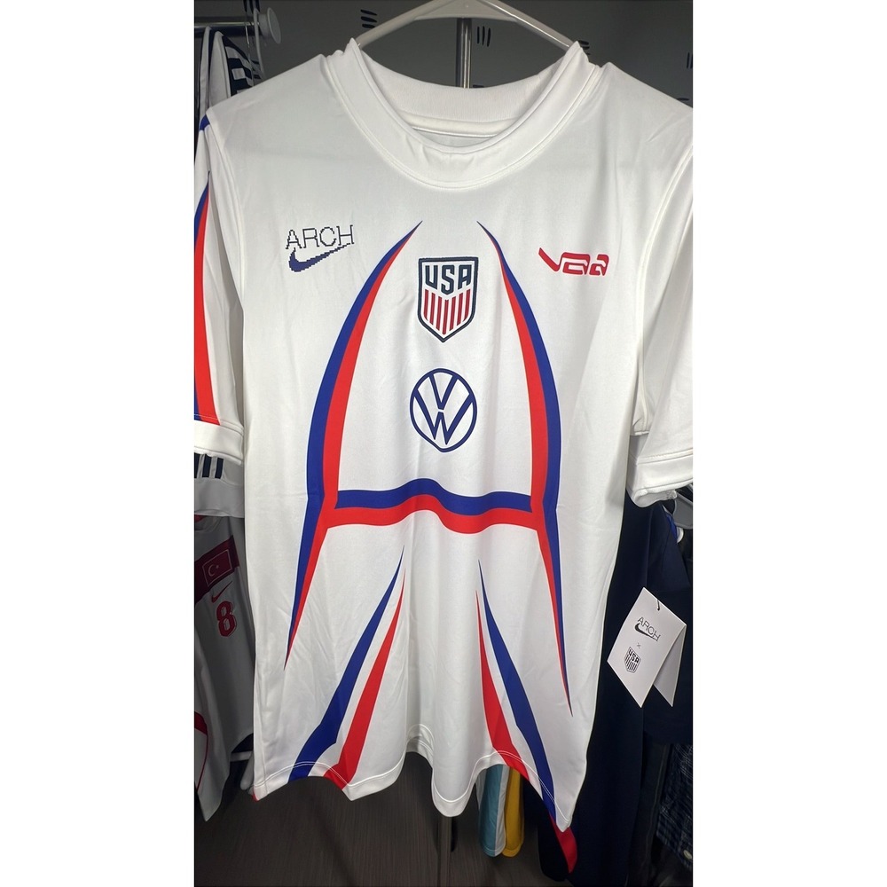 Nike x ARCH USA Soccer Pre-Match Top White Red Blue Jersey Men's Medium